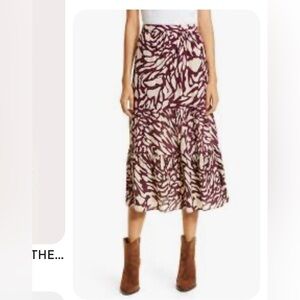 Ba&sh XS Burgundy Gianna Skirt